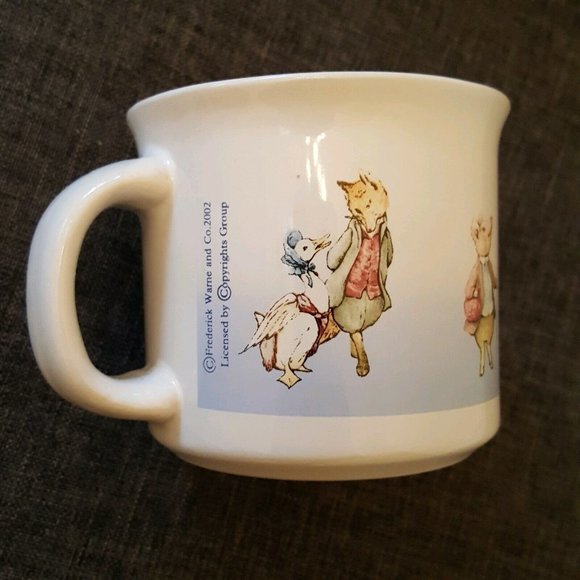 Beatrix Potter Easter Bunny Mug Cup 2002 Frederick Warne Co 16 oz Appx 3.75 x 4" - Picture 5 of 8